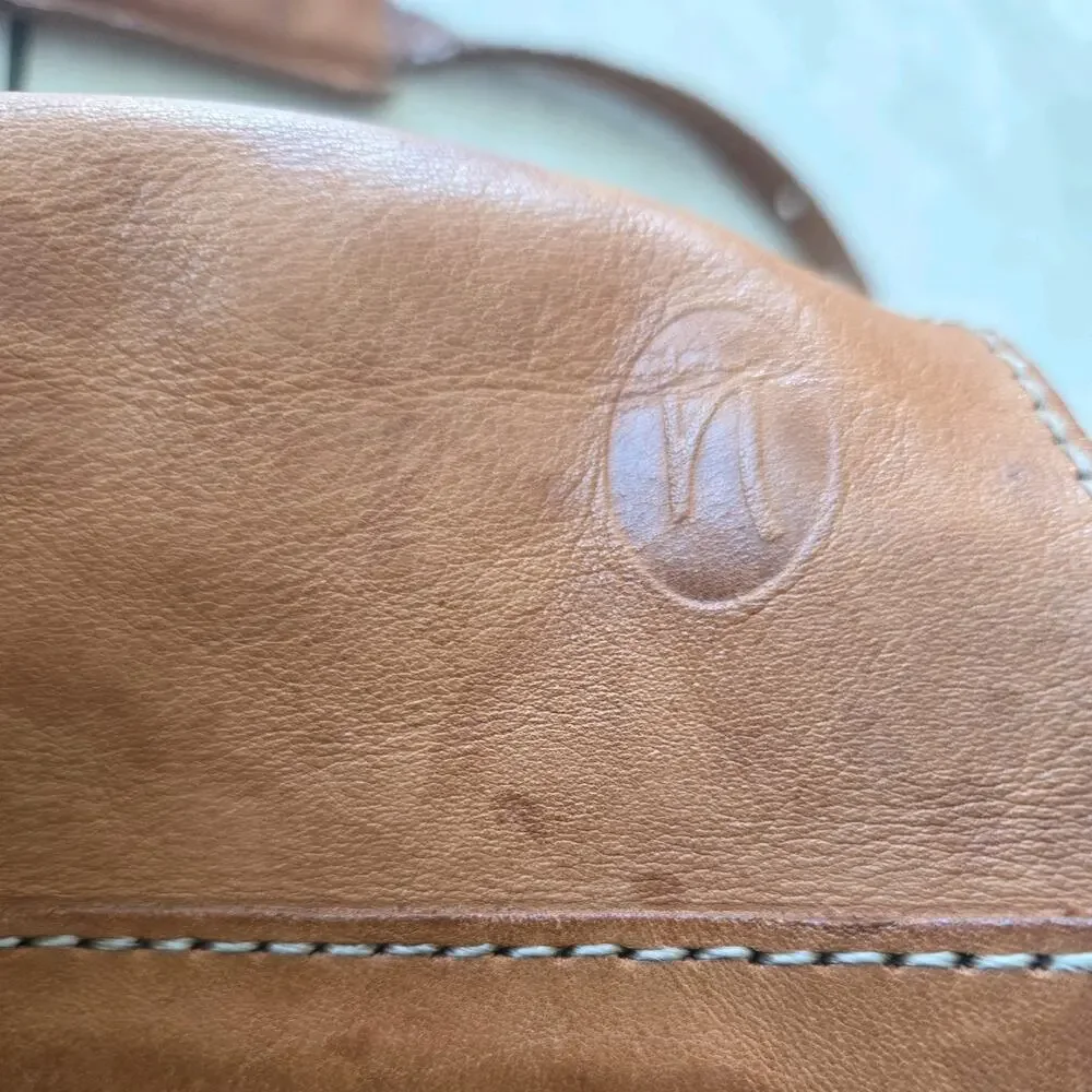 Vintage Hartmann Luggage Tan Belting Leather Carry On 20” Duffel Weekender Bag